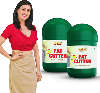 VEDIVA Fat Cutter Ayurvedic Solution to reduce extra fats(Pack of 2, 120 Tablets)