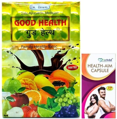 HERBSHD H-AIM 50 Capsule & Good Health Family Tonic 450 ml(Pack of 2)