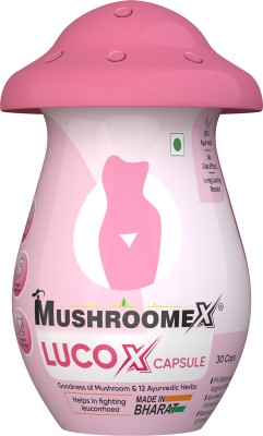 mushroomex LucoX Ayurvedic Capsules Helps To Relief Itching & White Discharge Problems