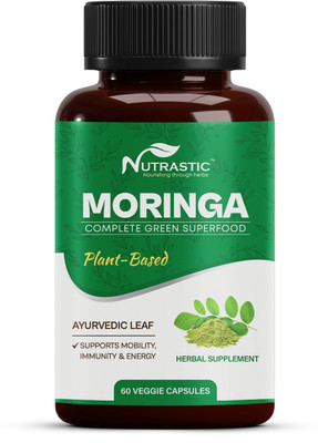 NUTRASTIC Moringa – Immunity Booster & Hair Health Support | 60 Veg Capsules(60 Capsules)