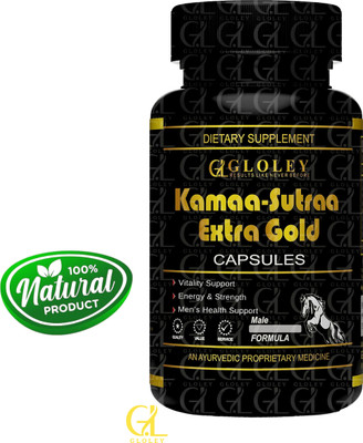GLOLEY Extra Gold Capsule Orignal Herbal Strength Formula With Kama Energy Sutra 150(60 Capsules)