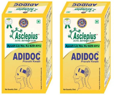 Asclepius ADICDOC PRAVAHI KWATH Liquid (25 ml) pack of 2(Pack of 2, 50 ml)