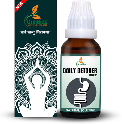 grinbizz Daily Detoxer Drop/Acidity & Gastric Pain Relief/Boost Digestion/Indigestion(30 ml)