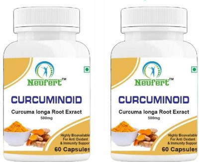 Neufert CURCUMINOIDS(TRUMERIC ROOT EXTRACT) 500 MG CAPSULE(Pack of 2, 120 Capsules)