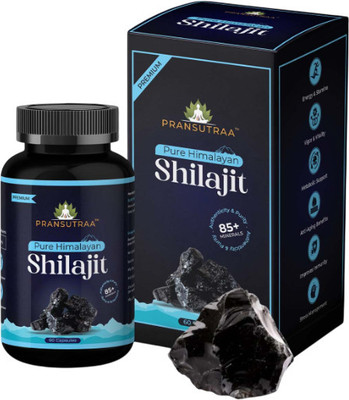 Pransutraa Himalayan Shilajit | Rich in Fulvic Acid for Stamina & Strength 60 Capsules(60 Capsules)