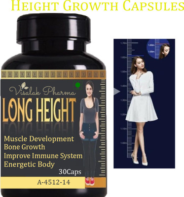 visalak pharma Long Height Capsules To Increase Height & Boost Your Confidence(30 Capsules)