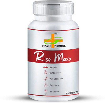 VIKJIT HERBALS AYURVEDIC R1SE MAXX 60veg capsules pack of 1(60 Capsules)