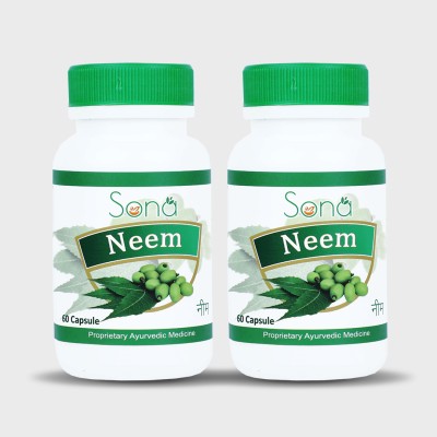 SONA HEALTH CARE Neem Pure Extract 500mg Help in Diabetes and Immunity 60Capsule(Pack of 2)