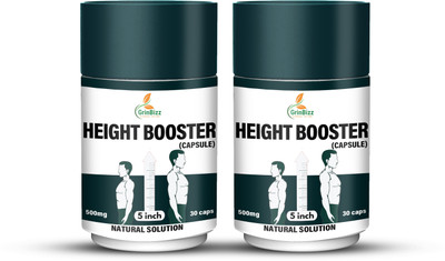 grinbizz Height Booster Capsule Helps To Increase Height/ Taller Height/Stamina Gainer(Pack of 2, 60 Capsules)