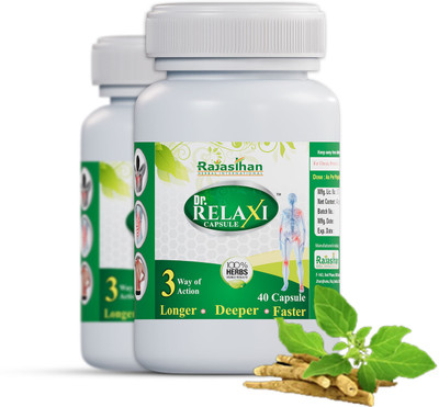 RAJASTHAN HERBALS Dr.Relaxi Capsules for Joints Pain Relief Pack of 2 For Men And Women.(Pack of 2, 80 Capsules)