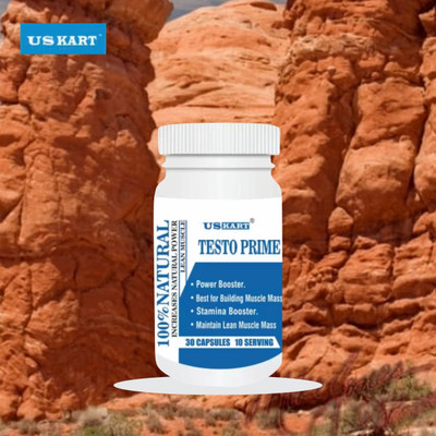 US KART Testo Prime 30 Capsule with 10 Serving Increase Natural Power Booster & Stamina(30 Capsules)