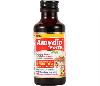 AIMIL Amydio Forte Syrup for Diarrhoea & Dysentery | Energizes Body by Replenishing Electrolyte to Prevent Dehydration (Pack of 1)(100 ml)