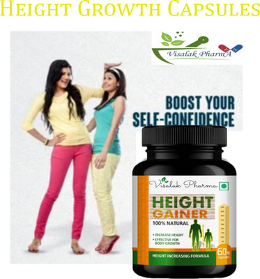 visalak pharma Height Gainer Height Improvement Capsules(60 Capsules)