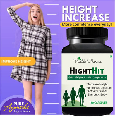 visalak pharma Hight Hit Formula | Height Capsules Increases Body Growth Bone Density(30 Capsules)