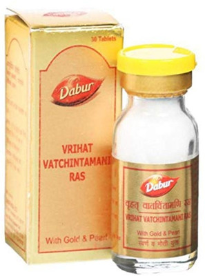 Dabur Vrihat Vatchintamani Ras with Gold & Pearl 30-Tab(Pack of 2, 60 Tablets)