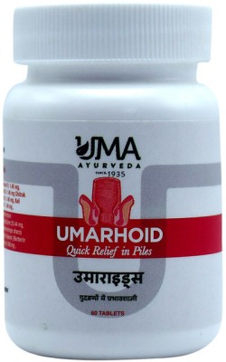 Uma Ayurveda Umarhoid 60 Tab Useful in Piles Digestive Health(Pack of 2)