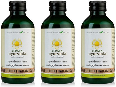 Kerala Ayurveda Gulguluthikthakam Kwath 200 Ml x pack of 3(Pack of 3, 600 ml)