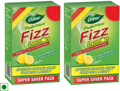 Dabur Lemon Fizz Pudin Hara 5g (Pack of 2)Acidity Quick Relief 12-Sachets(Pack of 2, 60 g)