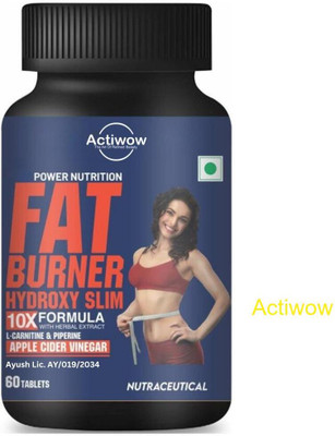 ACTIWOW Fat Burner Tablets with L-Carnitine & Green Tea for Natural Fat LossY01(60 Tablets)