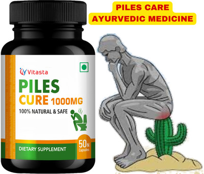 VITASTA Piles cure,Ayurvedic for Fast relief from Bavasir,Bleeding,Non-bleeding piles(49 Capsules)
