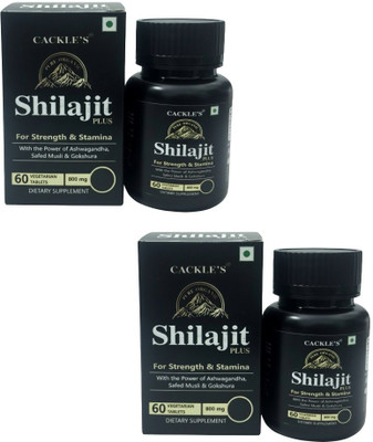 Cackle's Shilajit Plus Tablet 800mg, Pack of 60 Tablets, Combo of 2(Pack of 2, 60 Tablets)