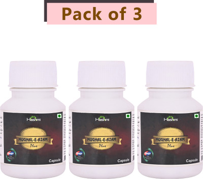 Hashmi Mughal-e-Azam Capsule For Men | Energy, Power and Immunity(Pack of 3, 30 Capsules)