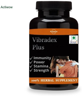 ACTIWOW Vibradex Plus Capsule With potent stamina boosters E05(30 Capsules)