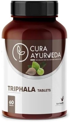 CURA AYURVEDA Triphala 60 Tablets | Improves Bowel Wellness | Relieves Constipation