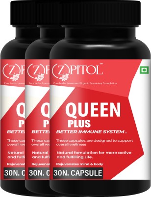 ZPITOL Queen Plus Immunity Power Women Medicine For Overall Cellular Health -Stamina(Pack of 3)