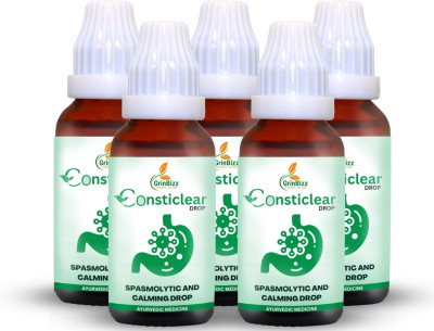 grinbizz Consticlear Drop/Relieves Constipation/Reduce Heart Burn/Improve Appetite(Pack of 5)