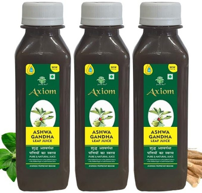 AXIOM Ashwagandha leaf juice | Helps in Weight Management | Boosts Metabolism(Pack of 3, 480 ml)
