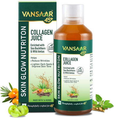 VANSAAR 45+ Collagen Supplement Ayurvedic Juice with Amla Fights Dark Spots & Wrinkles(500 ml)