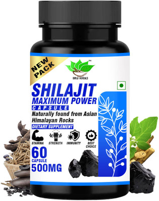 BIRJI HERBALS SHILAJIT MAXIMUM POWER CAPSULE (60 VEG CAPSULES)(60 Capsules)