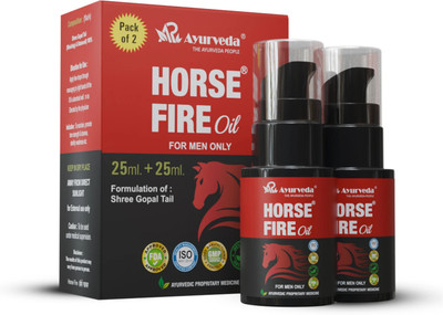 Horse Fire Ayurvedic Massage Oil For Men| Shree Gopal Tail(Pack of 2, 25 ml)