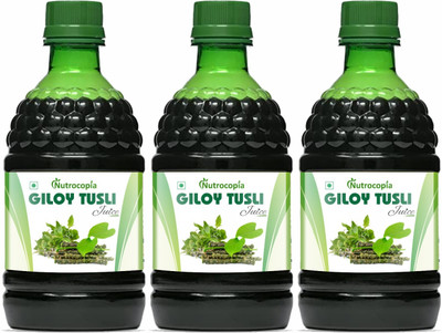 NUTROCOPIA Giloy Tulsi Juice - Boosts Immunity and Digestion(Pack of 3, 1200 ml)