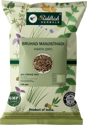 Riddhish HERBALS Bruhad Manjisthadi Kwath (Dry) | Helpful For Skin Disease like eczema | Pack of 3 | Each of 100gm(Pack of 3)