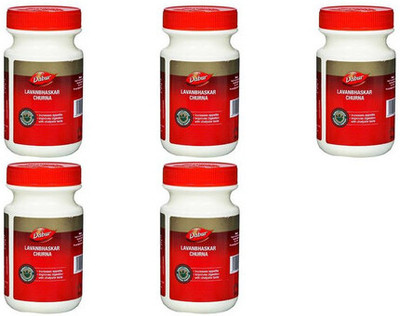 Dabur Lavanbhaskar Churna Powder 120g For Indigestion and Acidity(Pack of 5, 600 g)