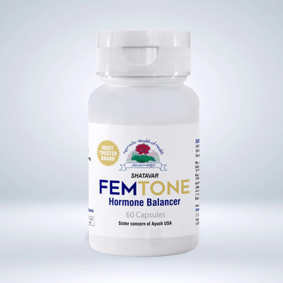Ayush Herbs Femtone Shatavar for Female Health Supplement Hormone balancer 60 Capsules(60 Capsules)