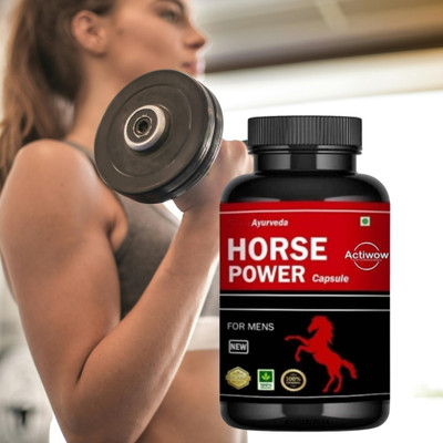 ACTIWOW Horse Power Capsules - Turbo Energy for Active Men(30 Capsules)