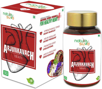Nature Sure Arjun Kavach Tablets for Men and Women - 1 Pack (90 Nos)(90 Tablets)
