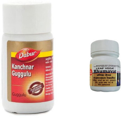 Dabur Kanchnar Guggulu for indications With Leaf Rhumawat 20 Tab(Pack of 2, 40 Tablets)