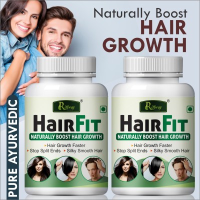 Riffway Hair Fit Natural: Pill Hair Capsule For Black Silky-Shiny Hair(Pack of 2)