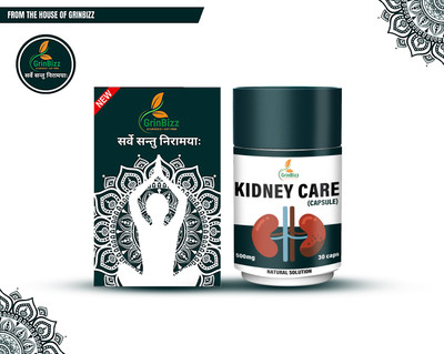 grinbizz Kidney Care Capsule/Improves Kidney Function/Kidney Stone Removal/Kidney Detoxer(30 Capsules)