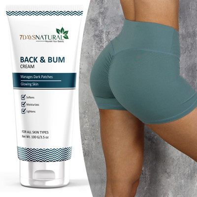 7 Days Back & Bum Lightening cream with Vitamin C & Peach Extracts Naturally Brightens(100 g)
