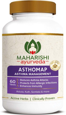 MAHARISHI ayurveda Asthomap Reduces Asthma Attacks Protects from Allergic Infections(60 Tablets)