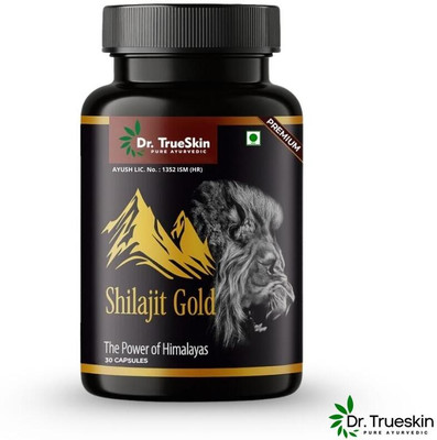 Dr.TrueSkin Shilajit Gold Daily Herbal Vitality Force Plus 30 Capsules A01(30 Capsules)