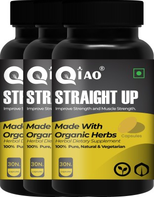 Qiao Straight Up Wellness Energy Capsule For Men _ Realize Your Power _Stress Reliefe(Pack of 3)