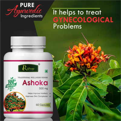 Riffway ashoka Herbal Pill | Diebetes Capsule Controls Blood Sugar-Level(60 Capsules)