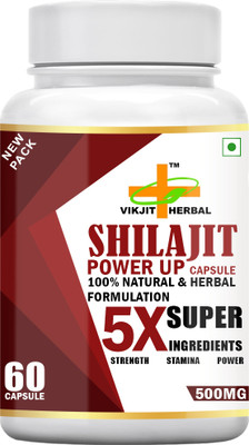 VIKJIT HERBALS SHILAJIT P0WER UP CAPSULES(60 Capsules)