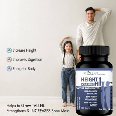 visalak pharma Height Hit-Height Hit Pills Increase Height Hit Confidence(30 Capsules)